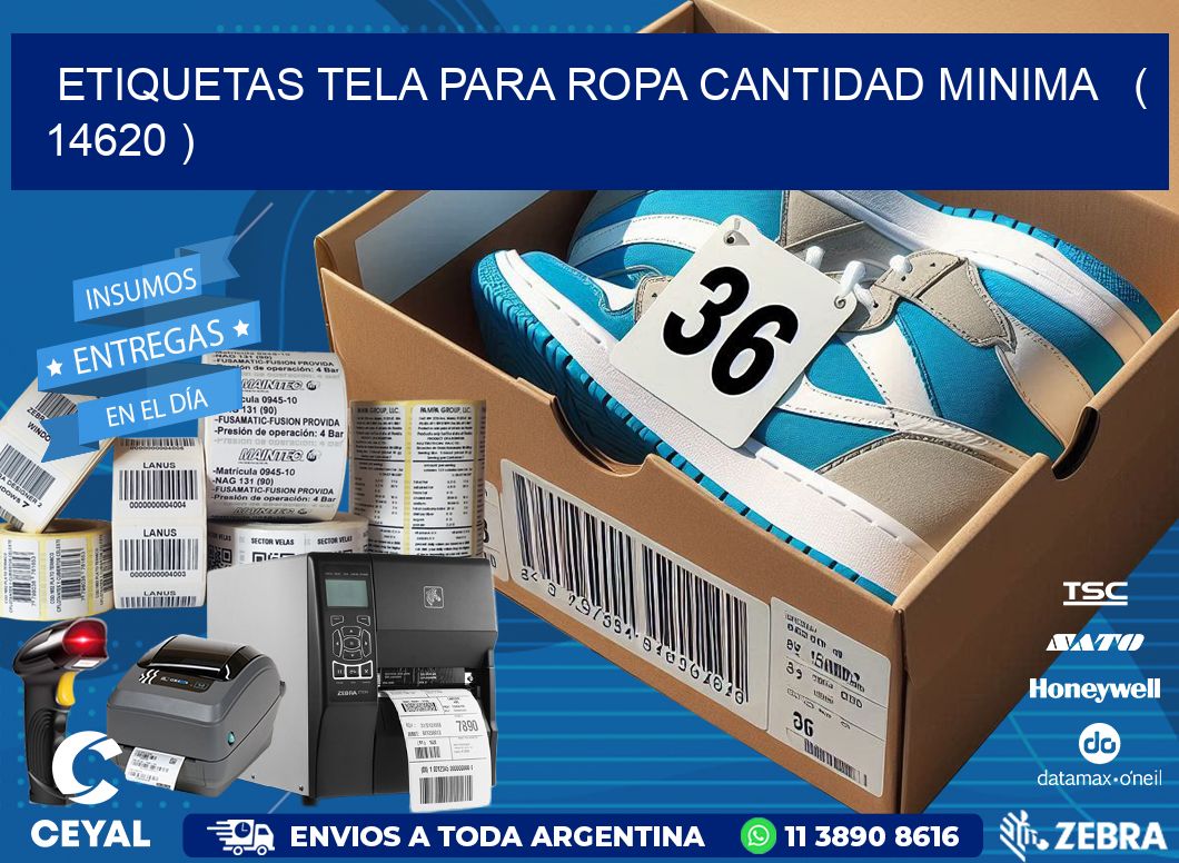ETIQUETAS TELA PARA ROPA CANTIDAD MINIMA   ( 14620 )