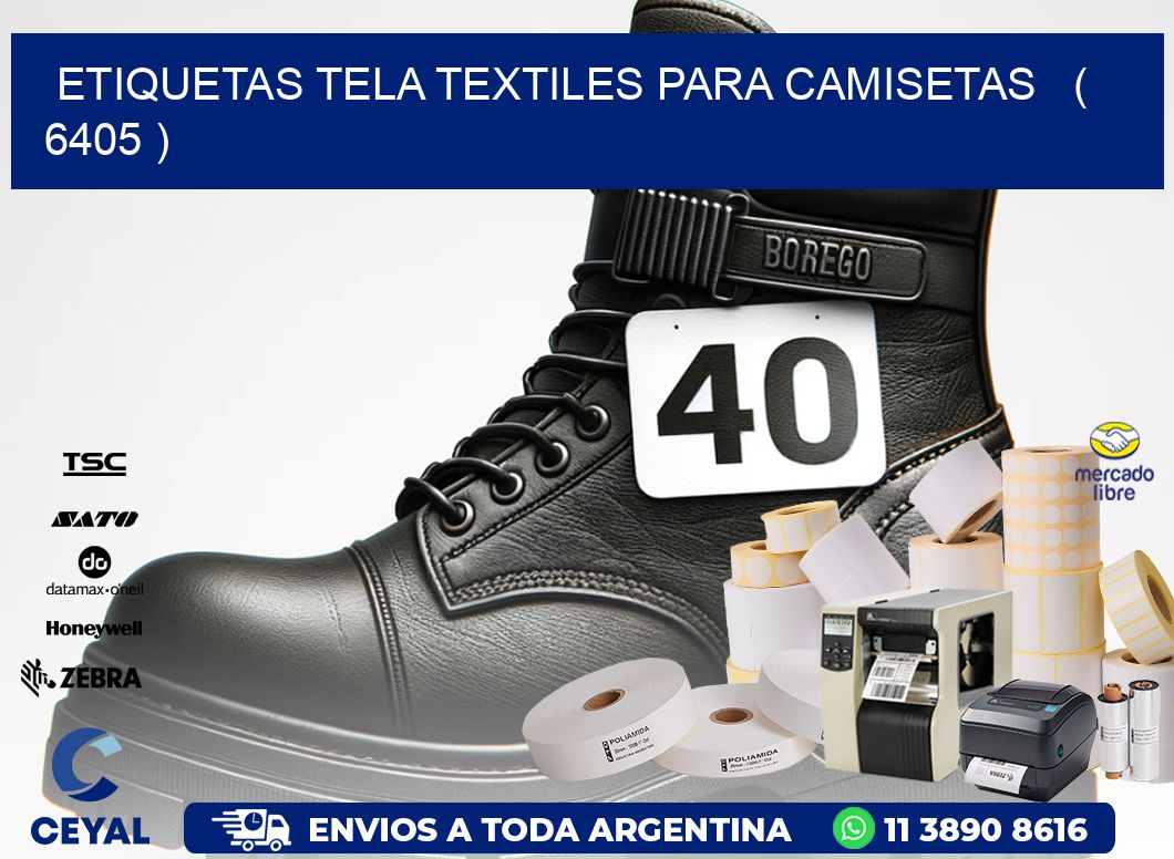 ETIQUETAS TELA TEXTILES PARA CAMISETAS   ( 6405 )