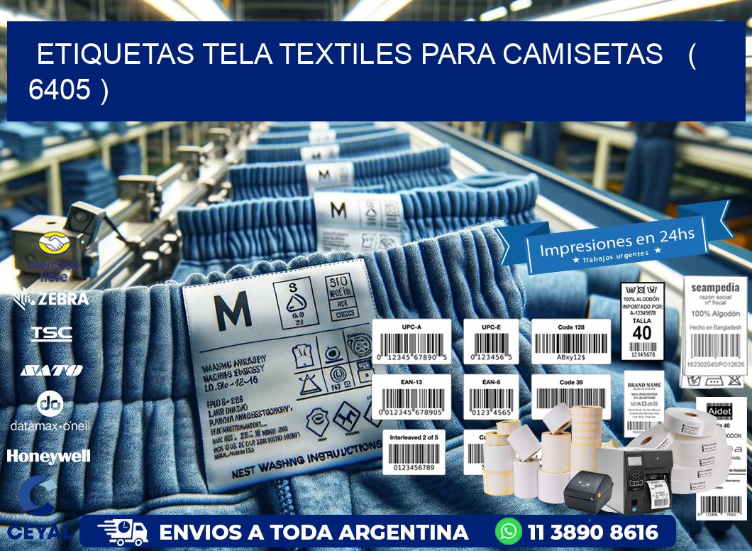 ETIQUETAS TELA TEXTILES PARA CAMISETAS   ( 6405 )