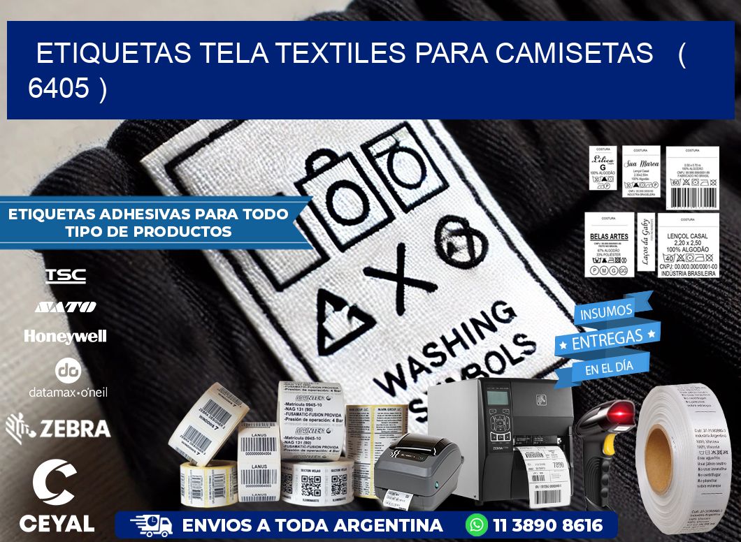 ETIQUETAS TELA TEXTILES PARA CAMISETAS   ( 6405 )