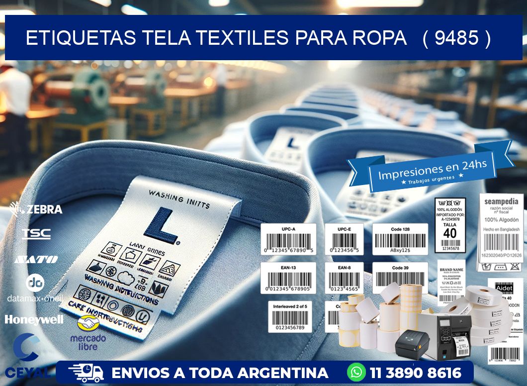 ETIQUETAS TELA TEXTILES PARA ROPA   ( 9485 )