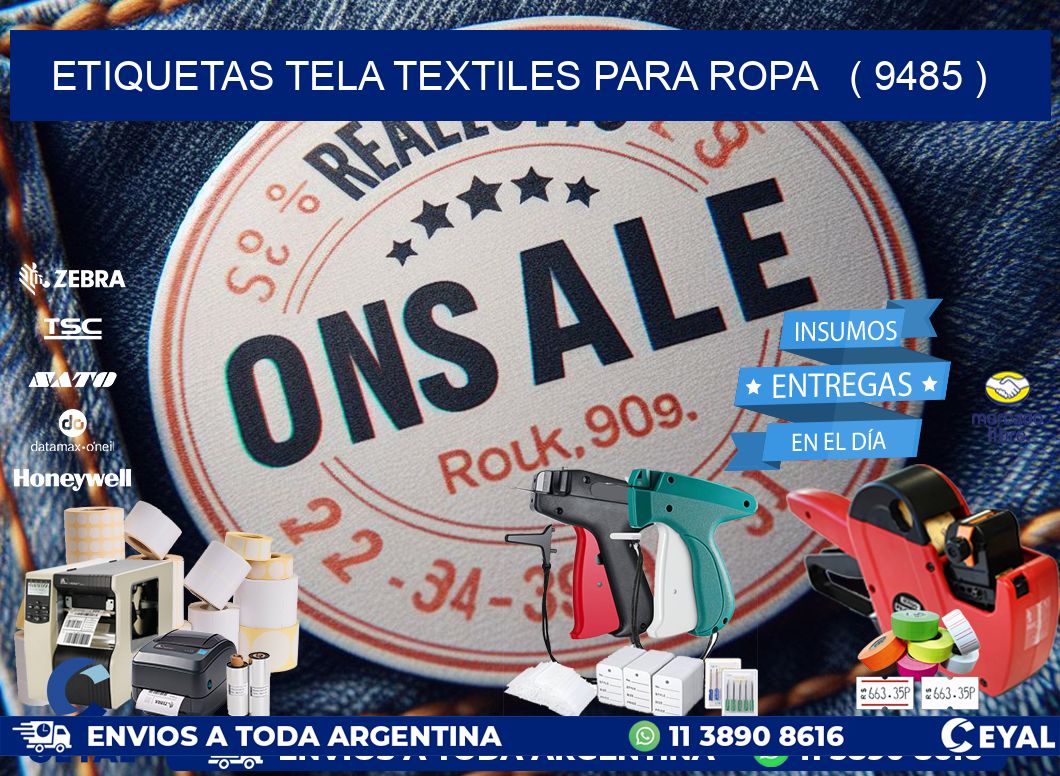 ETIQUETAS TELA TEXTILES PARA ROPA   ( 9485 )