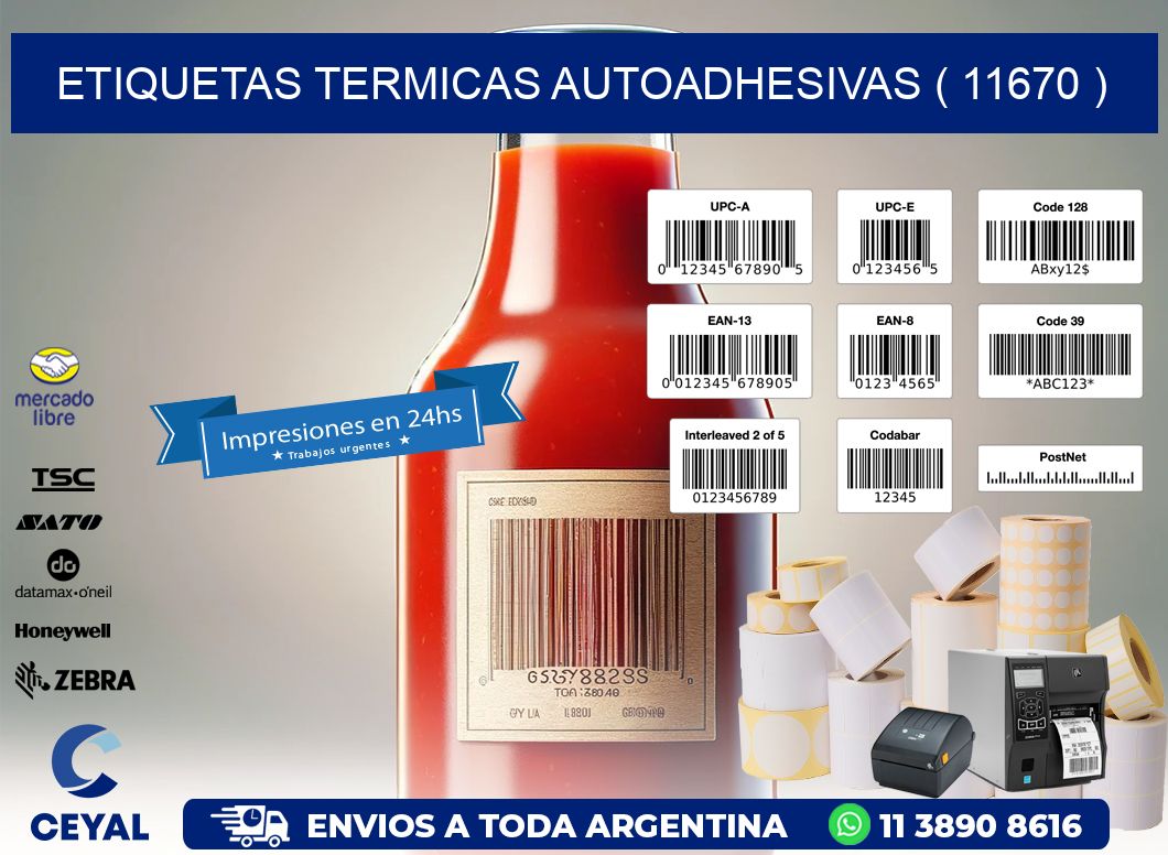 ETIQUETAS TERMICAS AUTOADHESIVAS ( 11670 )