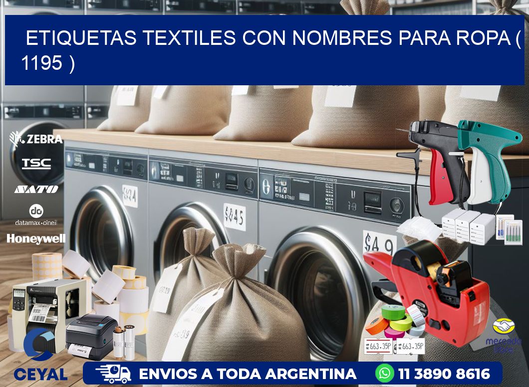ETIQUETAS TEXTILES CON NOMBRES PARA ROPA ( 1195 )