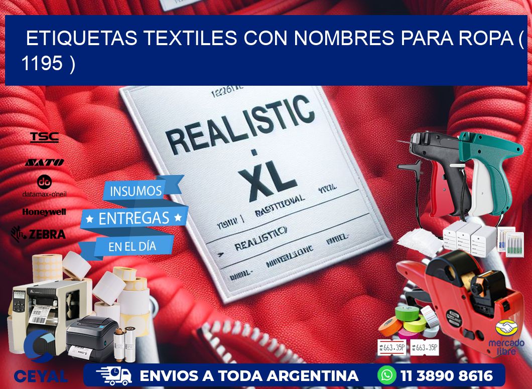 ETIQUETAS TEXTILES CON NOMBRES PARA ROPA ( 1195 )