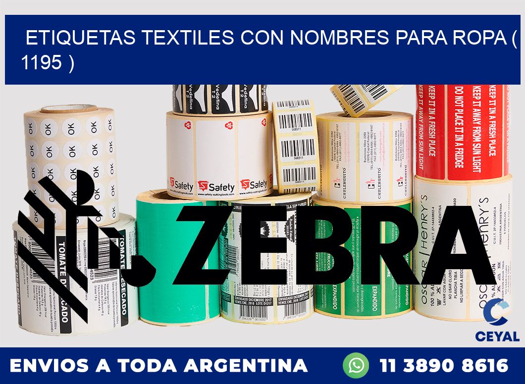 ETIQUETAS TEXTILES CON NOMBRES PARA ROPA ( 1195 )