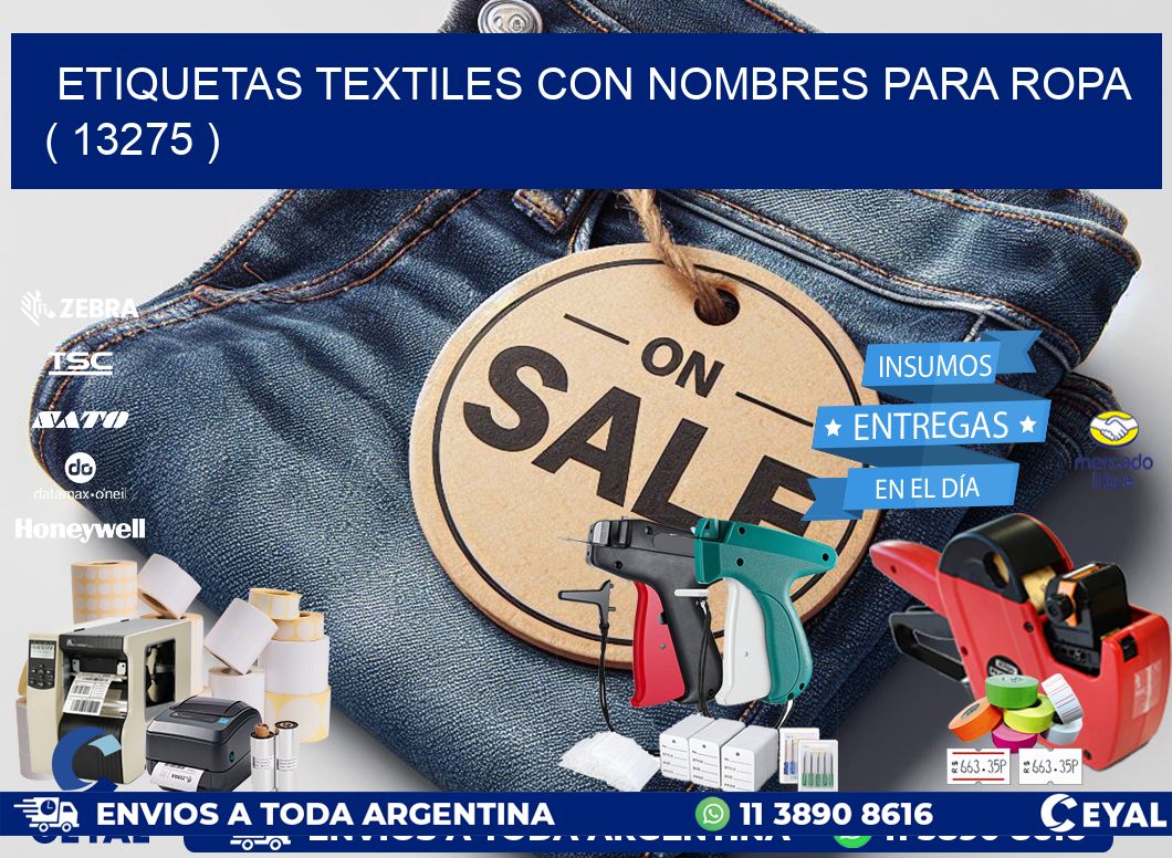 ETIQUETAS TEXTILES CON NOMBRES PARA ROPA   ( 13275 )