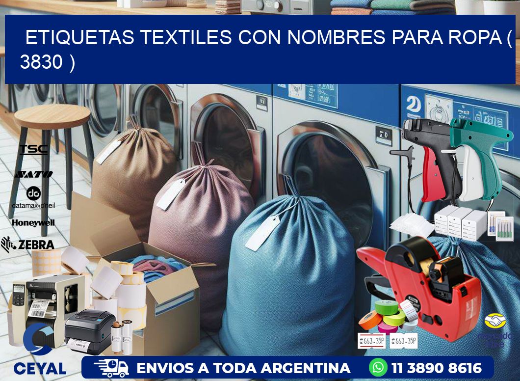 ETIQUETAS TEXTILES CON NOMBRES PARA ROPA ( 3830 )