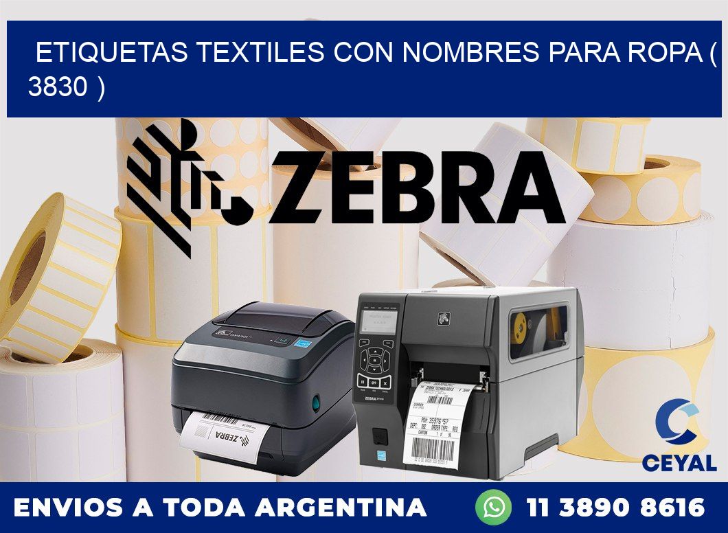 ETIQUETAS TEXTILES CON NOMBRES PARA ROPA ( 3830 )