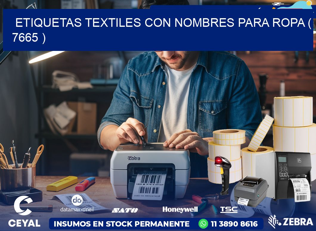 ETIQUETAS TEXTILES CON NOMBRES PARA ROPA ( 7665 )
