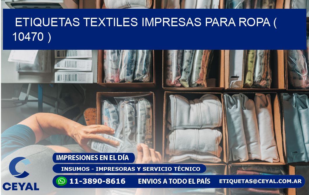ETIQUETAS TEXTILES IMPRESAS PARA ROPA ( 10470 )