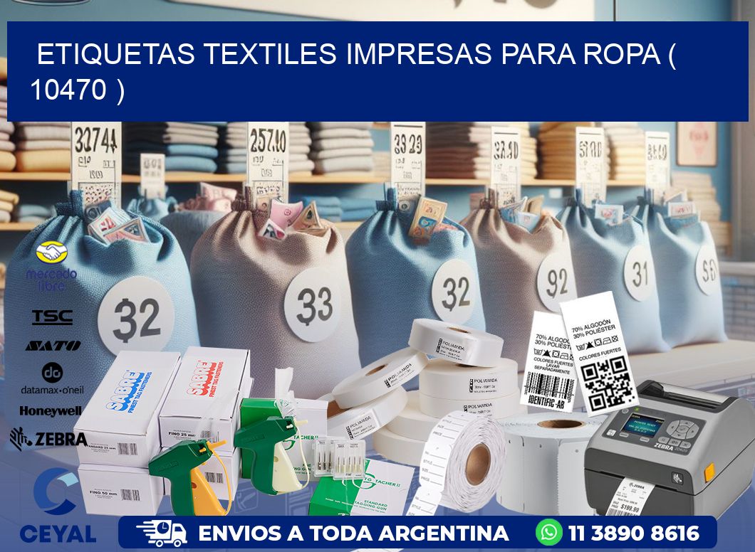 ETIQUETAS TEXTILES IMPRESAS PARA ROPA ( 10470 )