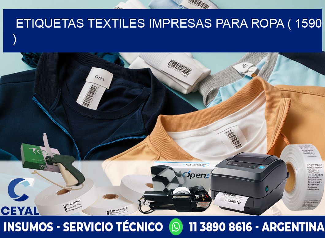 ETIQUETAS TEXTILES IMPRESAS PARA ROPA ( 1590 )