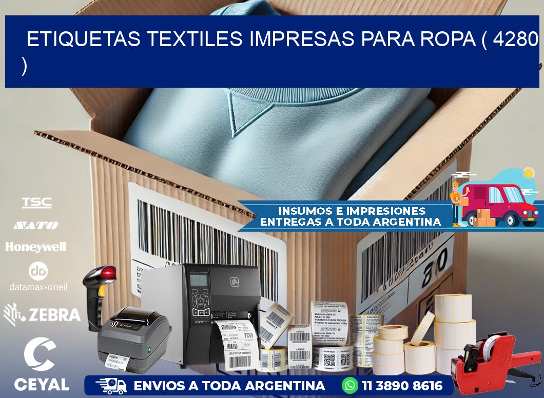 ETIQUETAS TEXTILES IMPRESAS PARA ROPA ( 4280 )