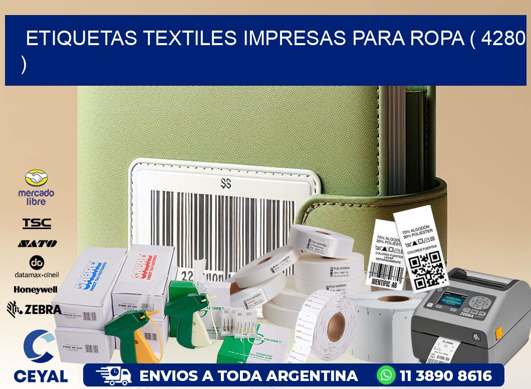 ETIQUETAS TEXTILES IMPRESAS PARA ROPA ( 4280 )
