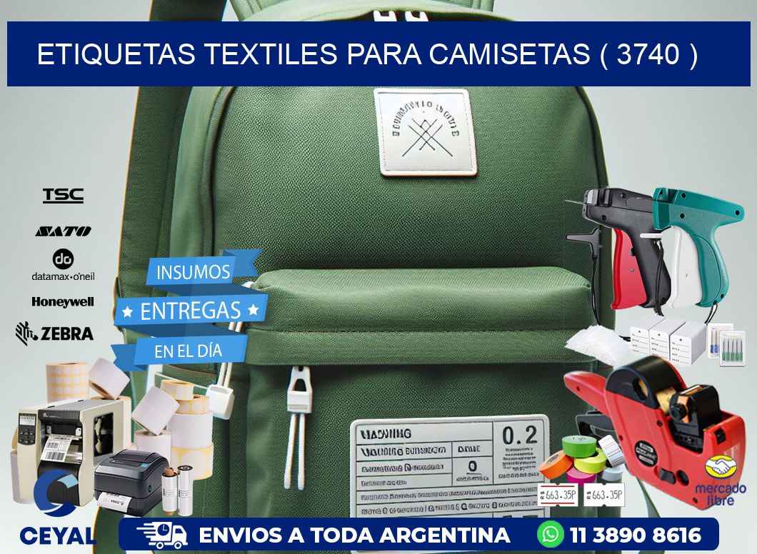 ETIQUETAS TEXTILES PARA CAMISETAS ( 3740 )