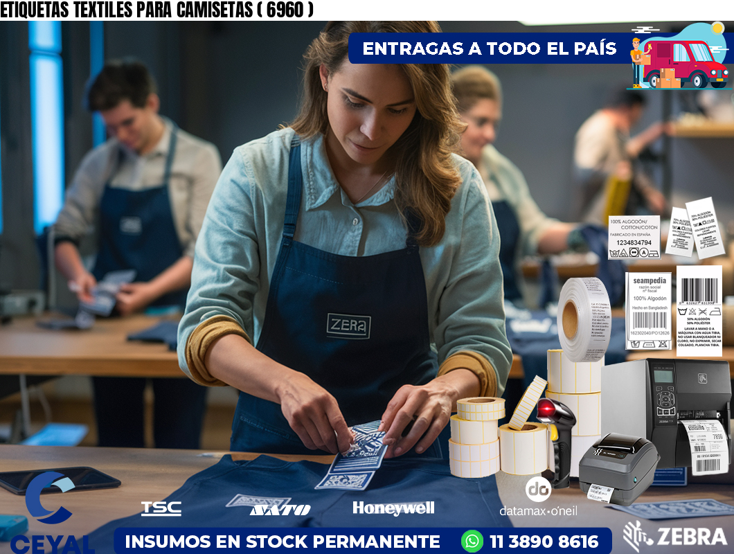 ETIQUETAS TEXTILES PARA CAMISETAS ( 6960 )