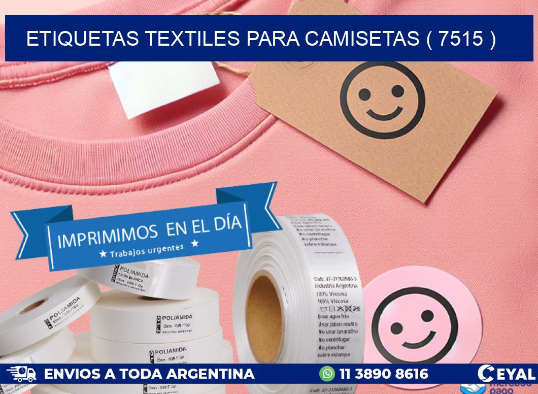 ETIQUETAS TEXTILES PARA CAMISETAS ( 7515 )