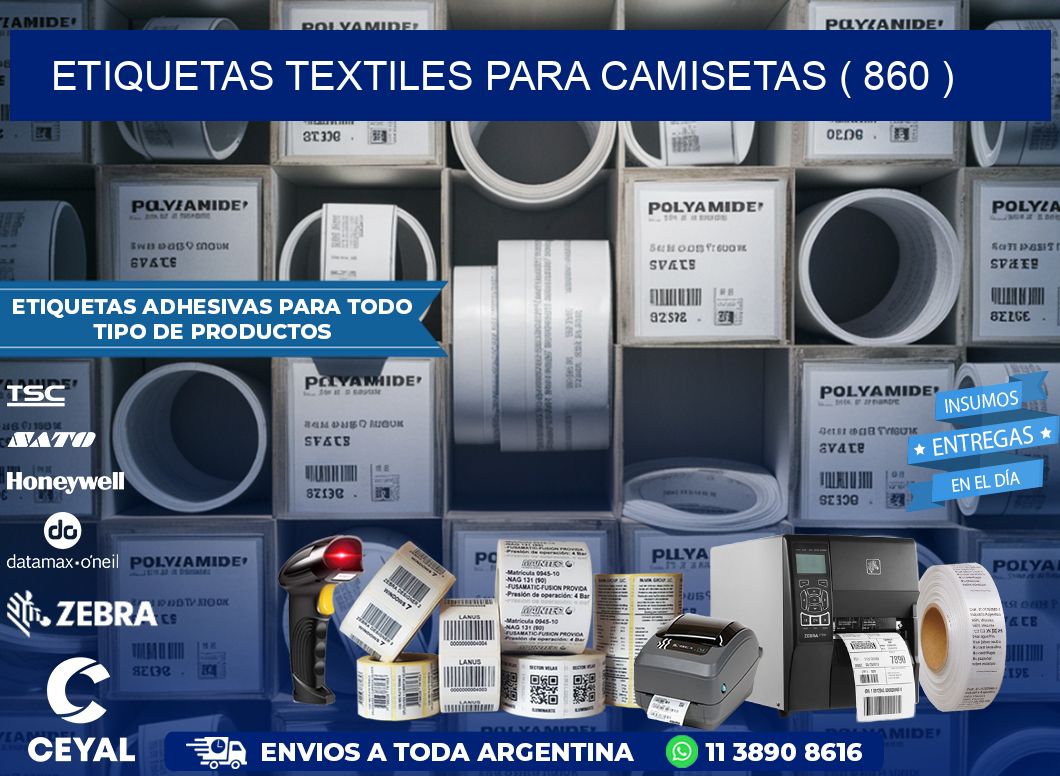 ETIQUETAS TEXTILES PARA CAMISETAS ( 860 )