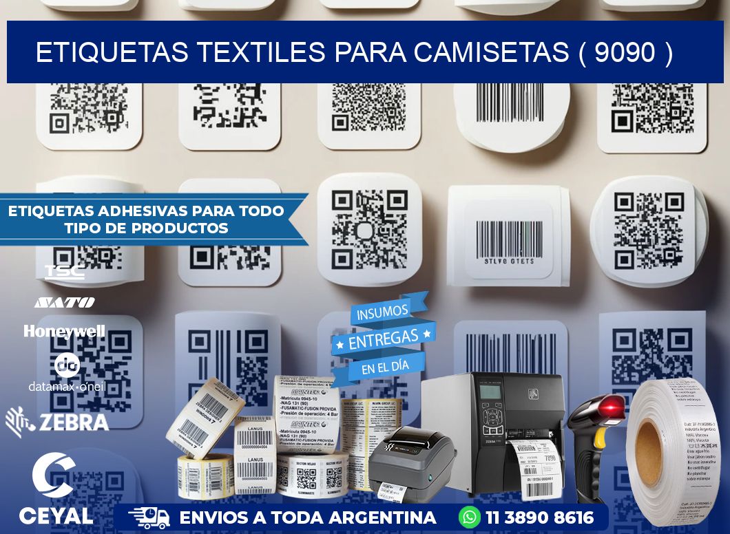 ETIQUETAS TEXTILES PARA CAMISETAS ( 9090 )