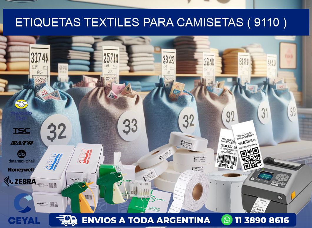 ETIQUETAS TEXTILES PARA CAMISETAS ( 9110 )