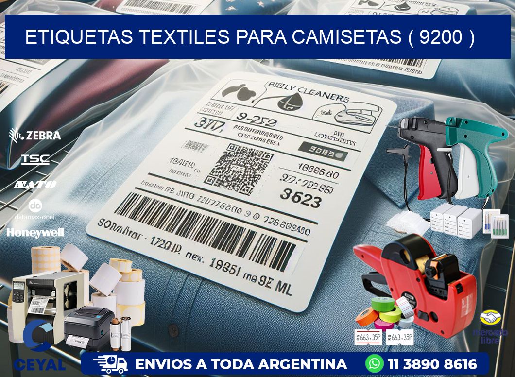 ETIQUETAS TEXTILES PARA CAMISETAS ( 9200 )