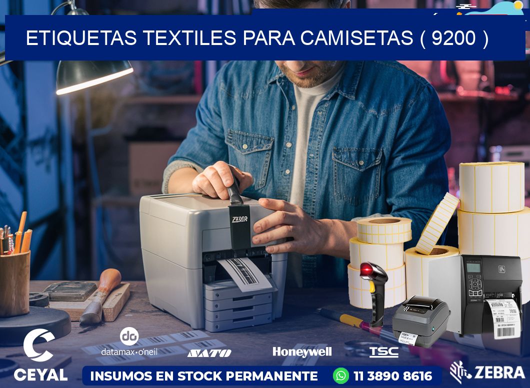 ETIQUETAS TEXTILES PARA CAMISETAS ( 9200 )