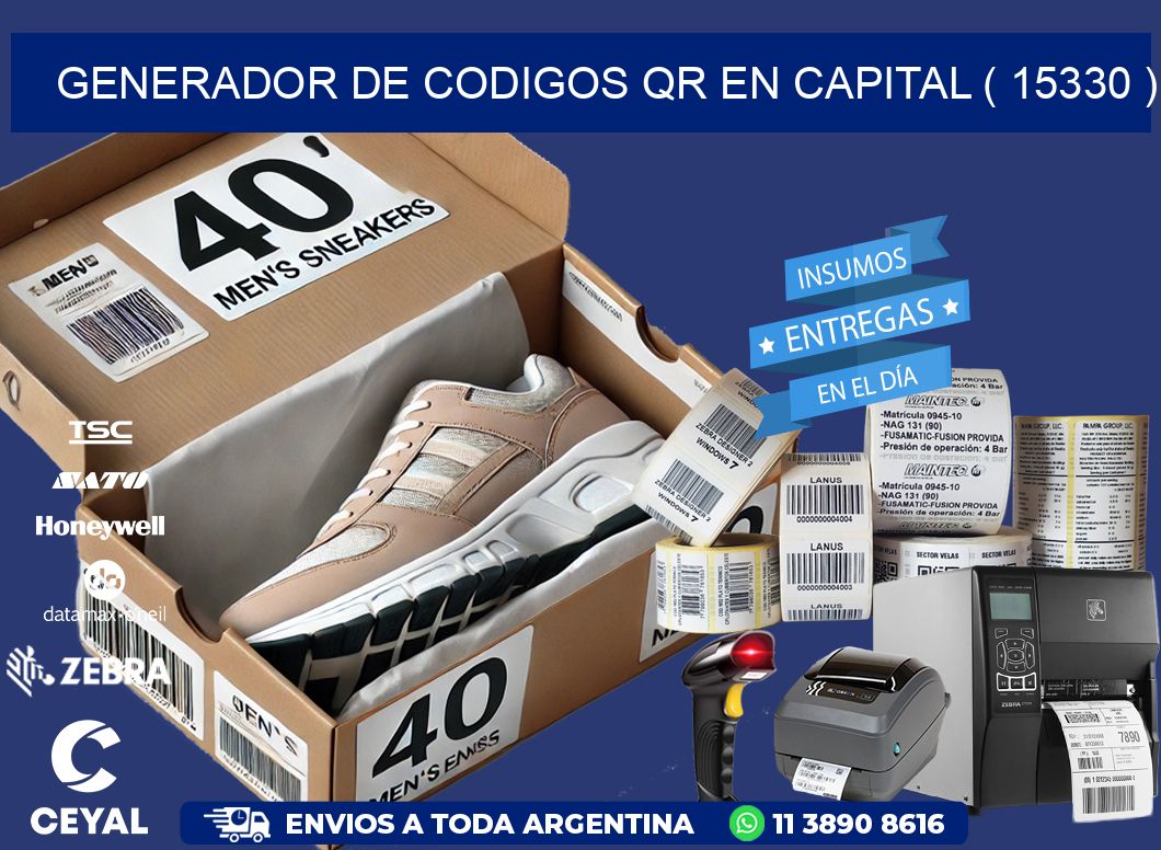 GENERADOR DE CODIGOS QR EN CAPITAL ( 15330 )