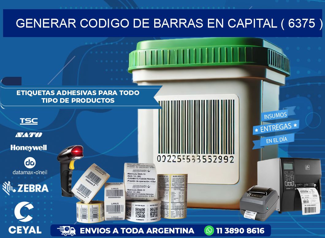 GENERAR CODIGO DE BARRAS EN CAPITAL ( 6375 )