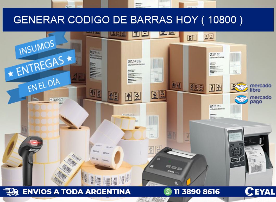 GENERAR CODIGO DE BARRAS HOY ( 10800 )