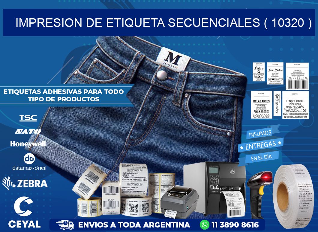 IMPRESION DE ETIQUETA SECUENCIALES ( 10320 )