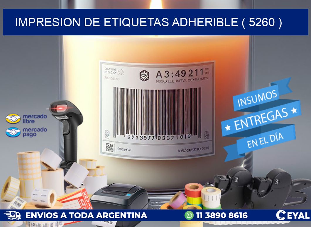 IMPRESION DE ETIQUETAS ADHERIBLE ( 5260 )