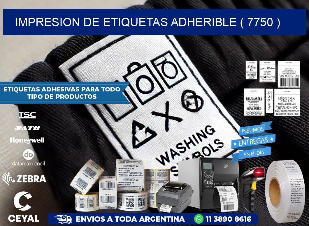 IMPRESION DE ETIQUETAS ADHERIBLE ( 7750 )