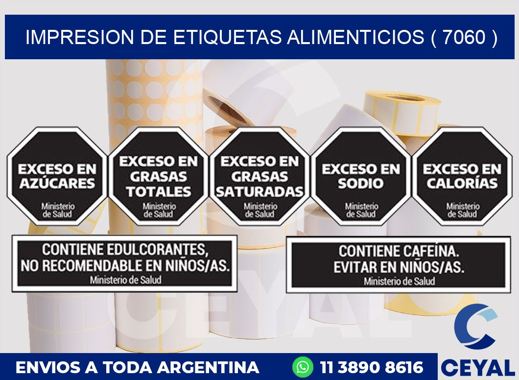 IMPRESION DE ETIQUETAS ALIMENTICIOS ( 7060 )