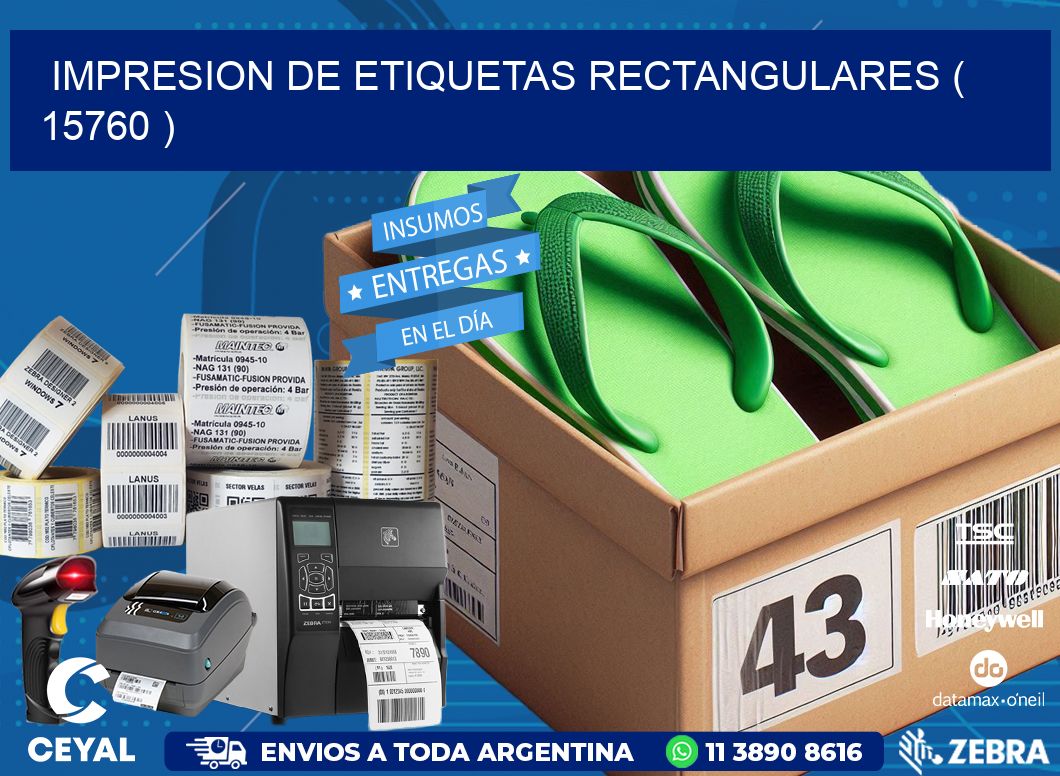 IMPRESION DE ETIQUETAS RECTANGULARES ( 15760 )
