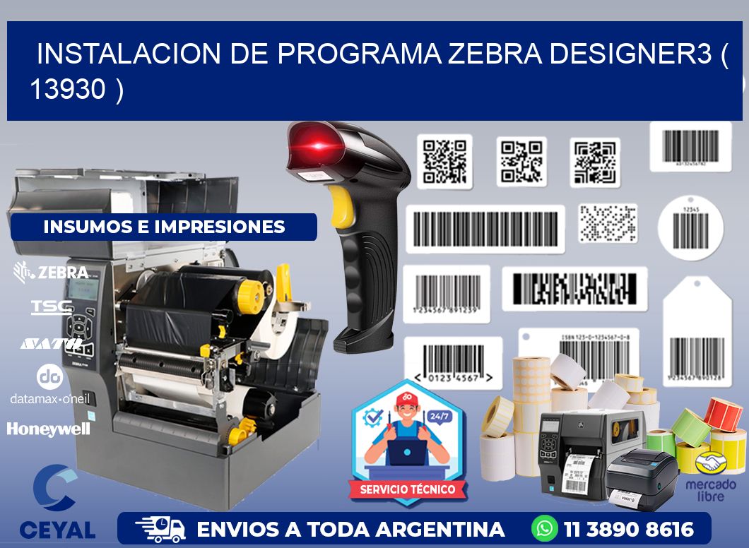 INSTALACION DE PROGRAMA ZEBRA DESIGNER3 ( 13930 )