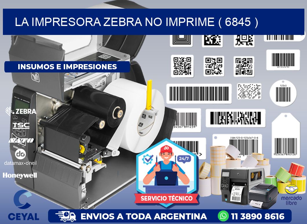 LA IMPRESORA ZEBRA NO IMPRIME ( 6845 )