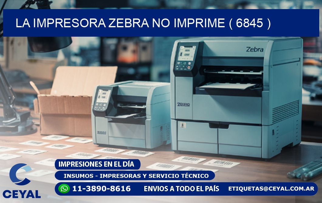 LA IMPRESORA ZEBRA NO IMPRIME ( 6845 )