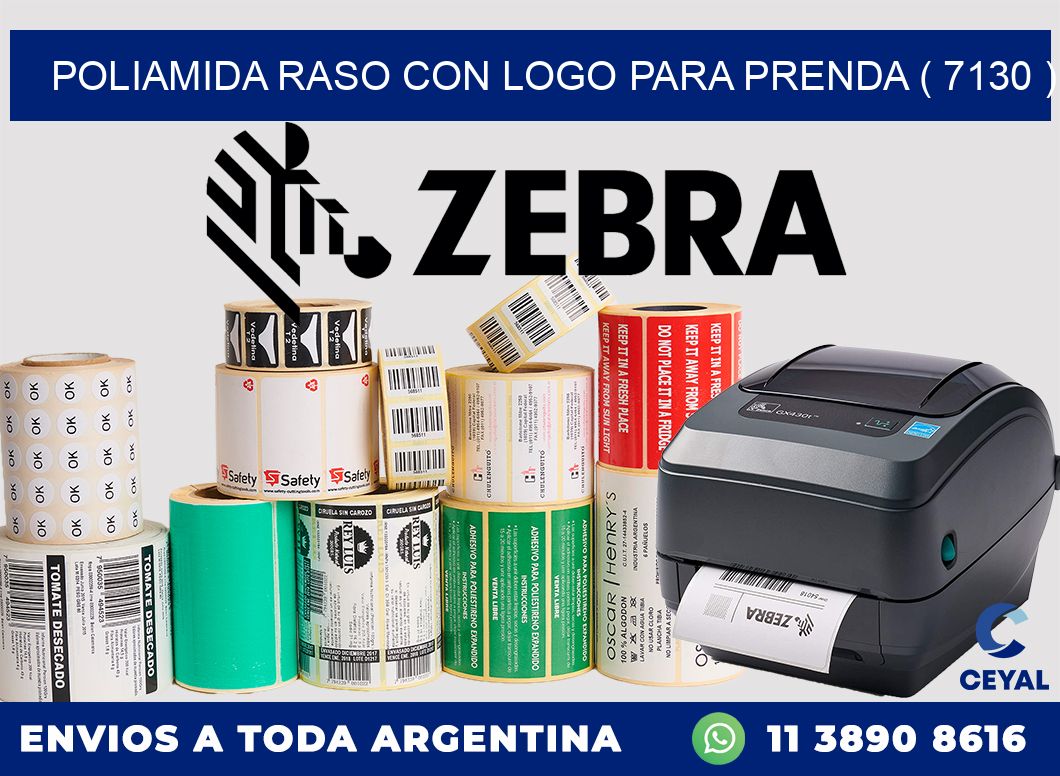 POLIAMIDA RASO CON LOGO PARA PRENDA ( 7130 )