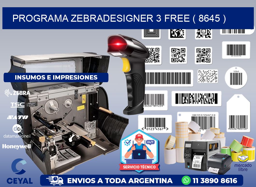 PROGRAMA ZEBRADESIGNER 3 FREE ( 8645 )