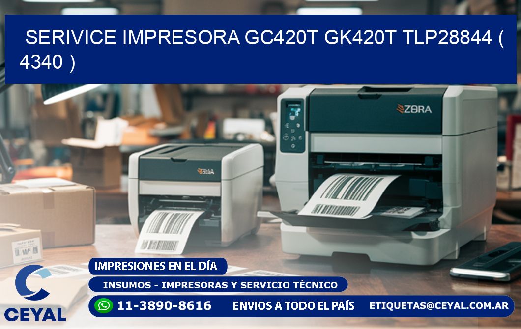 SERIVICE IMPRESORA GC420T GK420T TLP28844 ( 4340 )