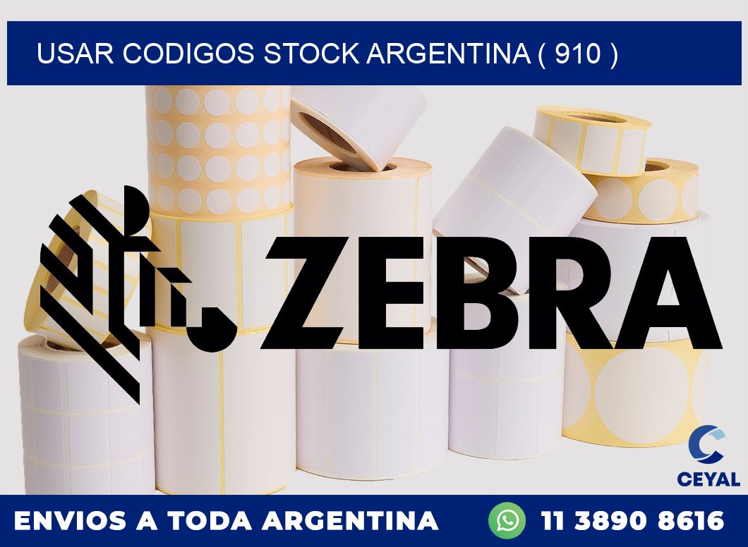 USAR CODIGOS STOCK ARGENTINA ( 910 )