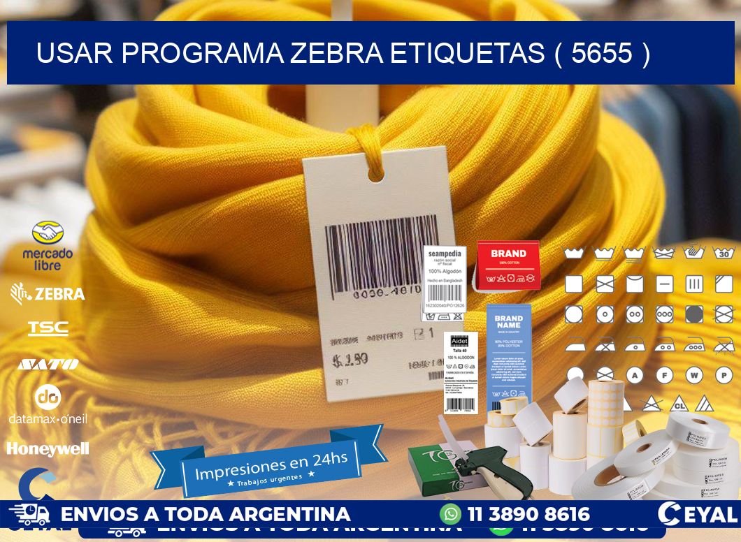 USAR PROGRAMA ZEBRA ETIQUETAS ( 5655 )
