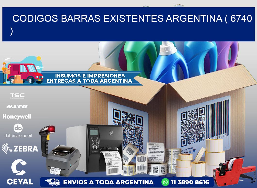 codigos barras existentes argentina ( 6740 )