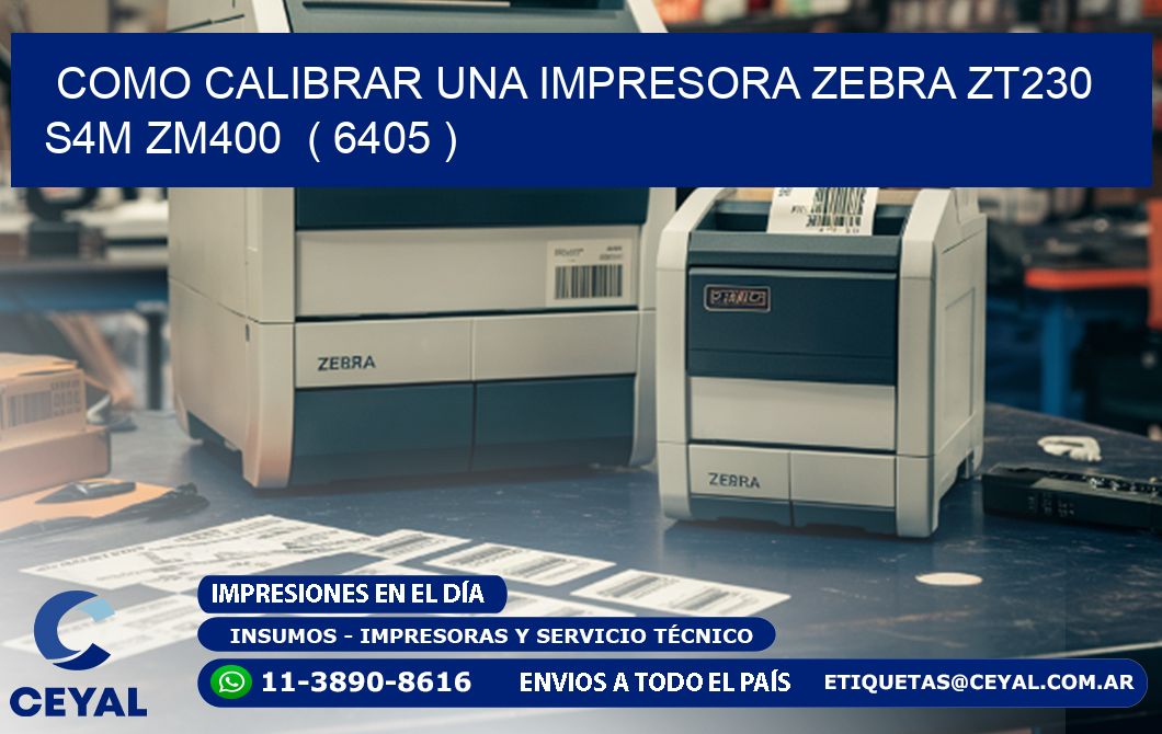 como calibrar una impresora zebra zt230 S4M ZM400  ( 6405 )