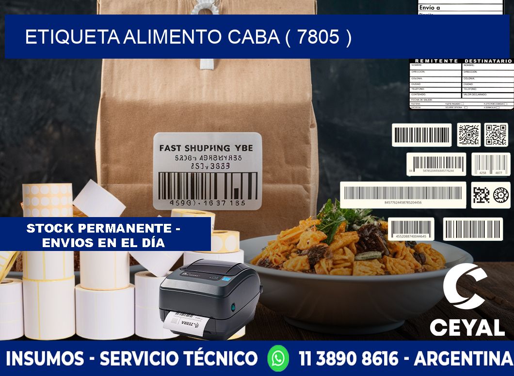 etiqueta alimento caba ( 7805 )