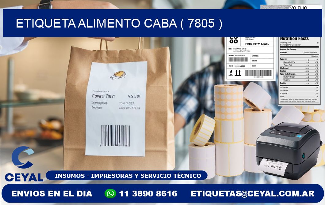 etiqueta alimento caba ( 7805 )