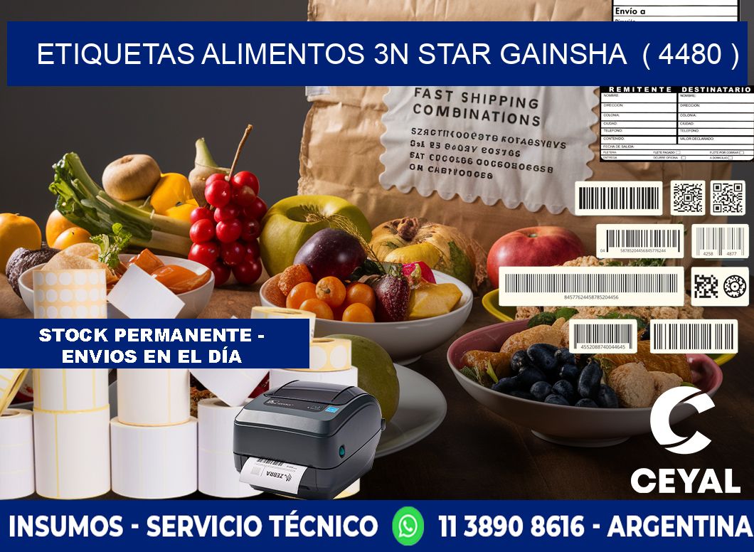 etiquetas alimentos 3n star gainsha  ( 4480 )