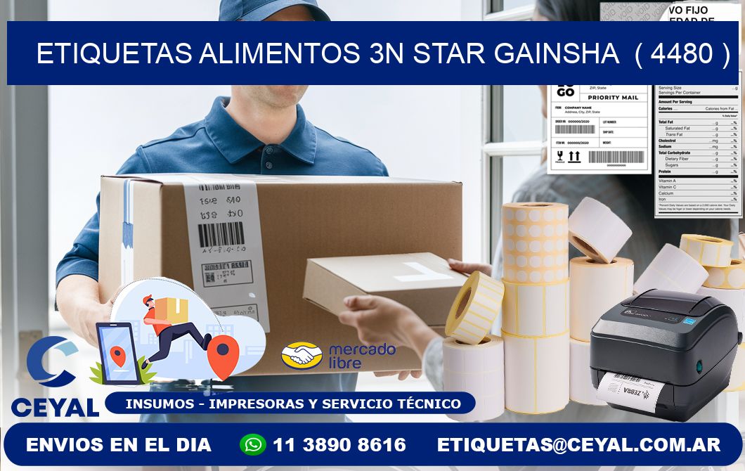 etiquetas alimentos 3n star gainsha  ( 4480 )