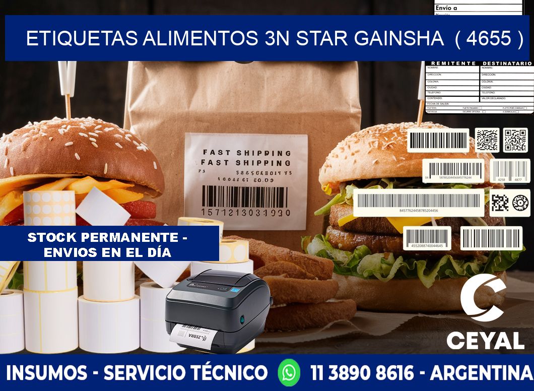 etiquetas alimentos 3n star gainsha  ( 4655 )